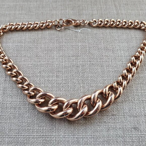 Fashion Necklace Chain Rose Gold Tone Fashion Jewelry Necklace Unbranded - Picture 4 of 10